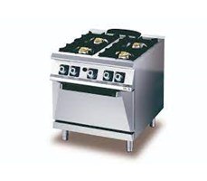 Bếp Âu 4 họng có lò nướng Olis D74/10 CGG