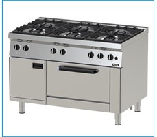Bếp Âu 6 họng có lò nướng Nayati NGR 12-75 ME