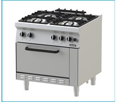 Bếp Âu 4 họng có lò nướng Nayati NGR 8-75 ME