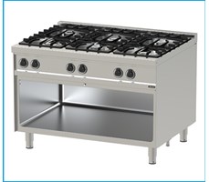 Bếp Âu 6 họng có chân đứng Nayati NGTR 12-90 GR