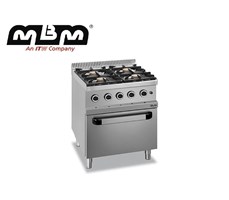 BẾP ÂU 4 HỌNG CÓ LÒ NƯỚNG DÙNG GAS MBM MG7G4F77XL