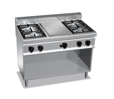 Bếp âu 4 họng, chiên phẳng Bertos EP G7T4P4FM