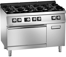 BẾP ÂU 6 HỌNG CÓ LÒ NƯỚNG DÙNG GAS ANGELO PO 2S1FA0G