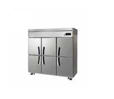 Tủ đông mát đứng 6 cánh inox dung tích 1.700 lít Fujee