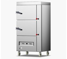 Tủ hấp công nghiệp 2 cửa dùng gas 10 khay CHINENG 