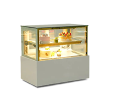 Tủ bánh kem để bàn 2 tầng 90cm kính vuông TRZ-09T  