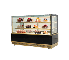Tủ bánh kem 3 tầng 1m8 kính vuông cao cấp TRJ-18T 