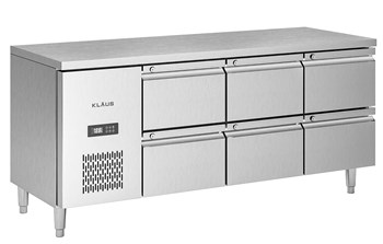 Bàn mát inox 6 ngăn kéo Klaus KDC-1.1-3N