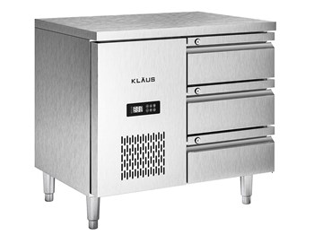 Bàn đông inox 3 ngăn kéo Klaus KDF-1.1-1W