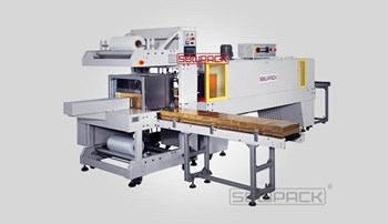Máy đóng gói co màng dạng sleeve (ống) tự động có xếp chồng (palletizing) ST-6030AE + SM-6040
