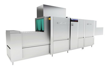 Máy rửa khay công nghiệp băng chuyền có chức năng sấy Hasonic HDF-561S