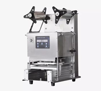Máy dán miệng cốc sữa chua/trà sữa (có trân châu) tự động HL-95A