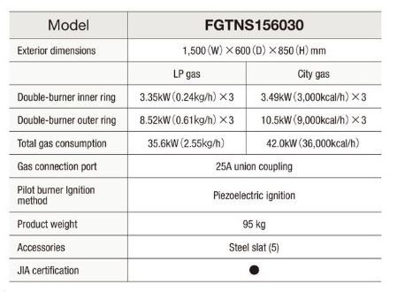 bep gas fujimark fgtns156030 hinh 0