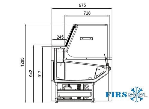 tu mat trung bay sieu thi firscool g-nss1500fg hinh 1