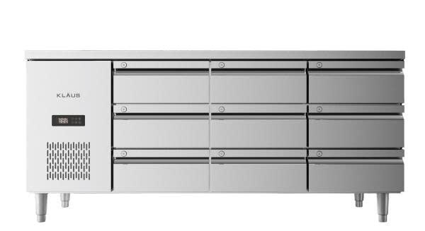 ban mat inox 9 ngan keo klaus kdc-1.1-3w hinh 0