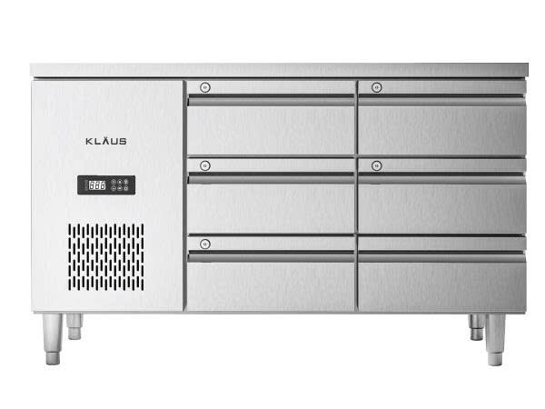 ban dong inox 6 ngan keo klaus kdf-1.1-2w hinh 0