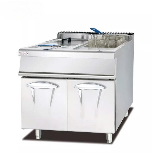 bep chien nhung dung gas 2 ngan 28l kolner gf-785 hinh 0