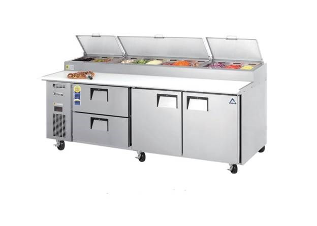 ban pizza 2 canh 2 ngan keo everest b240ps-22rrrs-e hinh 0