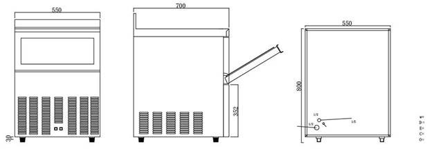 máy làm đá viên saige sgs-e120ps (công suất 55kg/24h) hình 2 may lam da vien saige sgs-e120ps (cong suat 55kg/24h) hinh 2