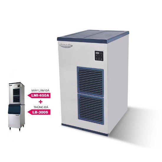máy làm đá bán nguyệt lassele lmi-650a + thùng đá lb-300s hình 2 may lam da ban nguyet lassele lmi-650a + thung da lb-300s hinh 2