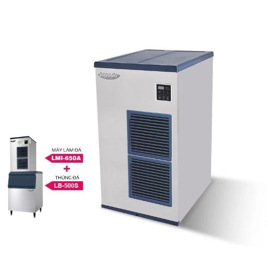 máy làm đá bán nguyệt lassele lmi-650a + thùng đá lb-500s hình 2 may lam da ban nguyet lassele lmi-650a + thung da lb-500s hinh 2