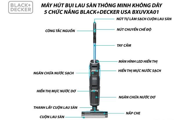 may hut bui lau san thong minh khong day 5 chuc nang black+decker bxuvxa04 hinh 1