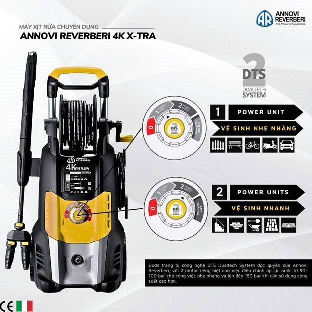 máy xịt rửa chuyên dụng annovi reverberi 4k twin flow – motor kép, áp lực cao 150bar, 2500w hình 0 may xit rua chuyen dung annovi reverberi 4k twin flow – motor kep, ap luc cao 150bar, 2500w hinh 0